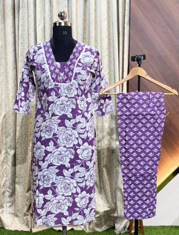 5164- Cotton Kurti with Pant