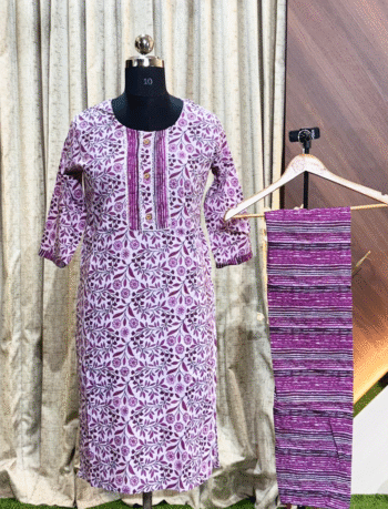 5166- Cotton Kurti with Pant
