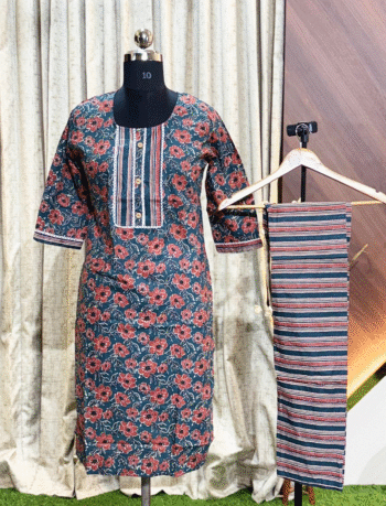 5173- Cotton Kurti with Pant