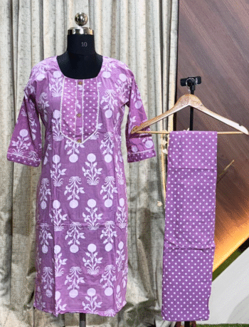 5176- Cotton Kurti with Pant