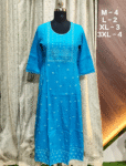 5467 -  Anarkali kurtis   RAMA BLUE