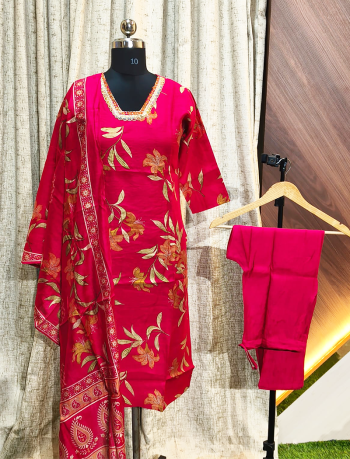 6131 - Kurti with Pant and Dupatta 3PC