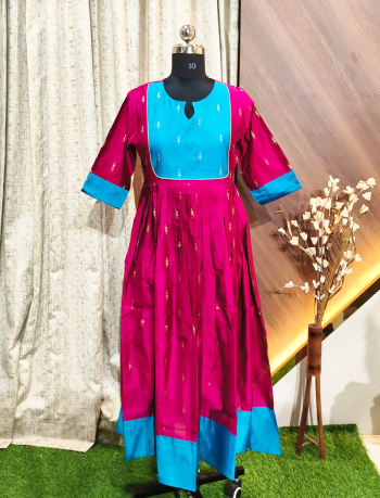 6185 - Raw silk flared Gown
