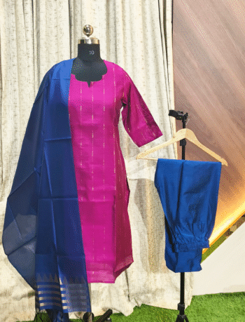 6087 - Kurti with Pant and Dupatta 3PC