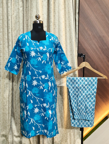 6364 - Cotton Kurti with Pant