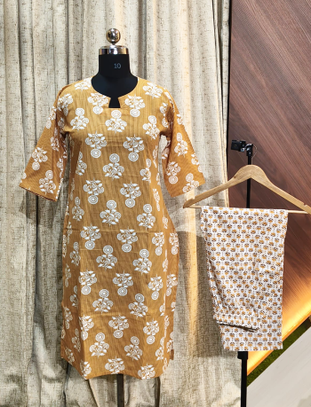 6367 - Cotton Kurti with Pant