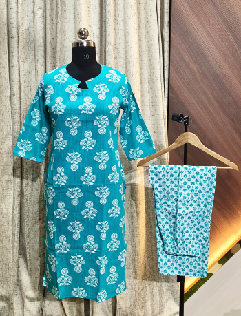 6370 - Cotton Kurti with Pant