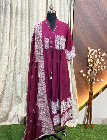 6410 -  Anarkali kurtis with duppatta