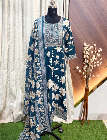 6411 -  Anarkali kurtis with duppatta