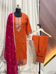 6472 - Kurti with Pant and Dupatta 3PC