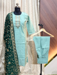 6479 - Kurti with Pant and Dupatta 3PC
