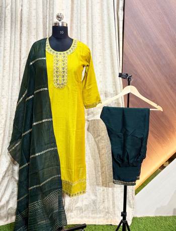 6481 - Kurti with Pant and Dupatta 3PC