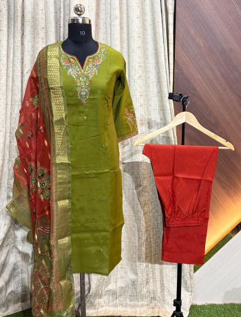 6482 - Kurti with Pant and Dupatta 3PC