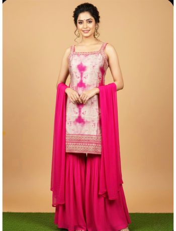 6488 -Premium vertican silk kurti pant & Dupatta