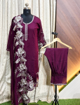 6489  - Kurti with Pant and Dupatta 3PC