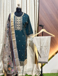 6491  - Kurti with Pant and Dupatta 3PC