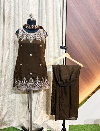 6542 - Sharara Sets(brown)