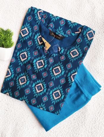 6664 - Kurti with Jeggings Combo