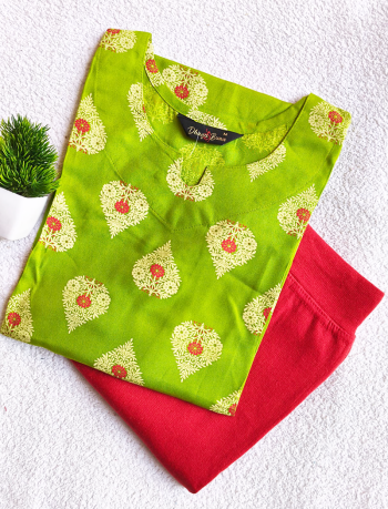 6666 - Kurti with Jeggings Combo