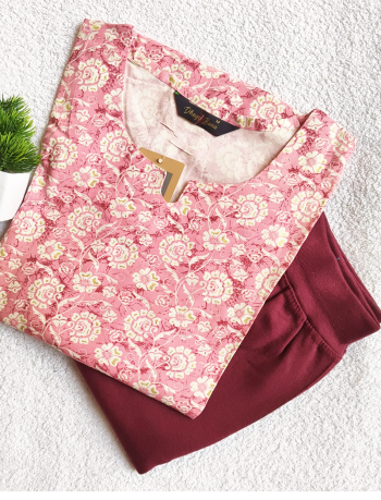 6671 - Kurti with Jeggings Combo