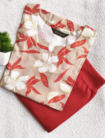 6673 - Kurti with Jeggings Combo