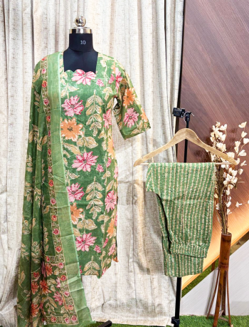 6697 - Cotton Kurti 3PCS Set