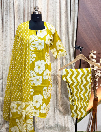 6700 - Cotton Kurti 3PCS Set