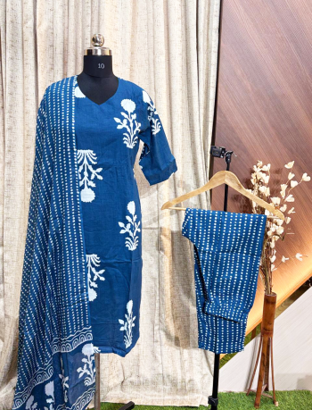 6703 - Cotton Kurti 3PCS Set