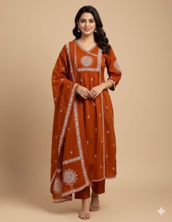 7168 - Umbrella Kurti  with Pant and Duppata 3PCS Set Copy