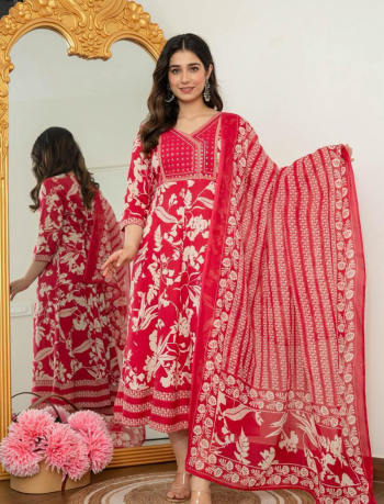 7045 -  Anarkali kurtis with duppatta