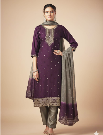 7152 - Kurti with Pant and Dupatta 3PC