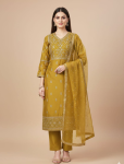 7158 - Kurti with Pant and Dupatta 3PC