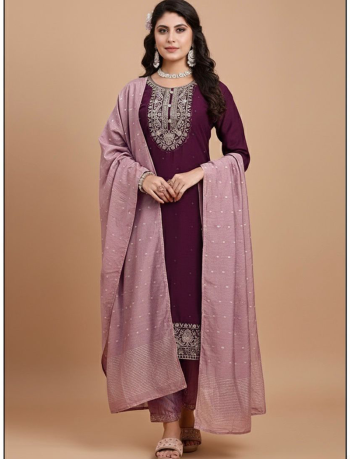 7183 - Kurti with Pant and Dupatta 3PC