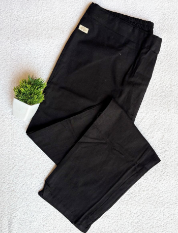 7195  - Cotton Pants  ( Black )