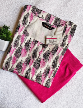 7275 - Kurti with Jeggings Combo