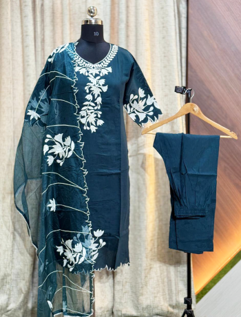 7331 - Kurti with Pant and Dupatta 3PC