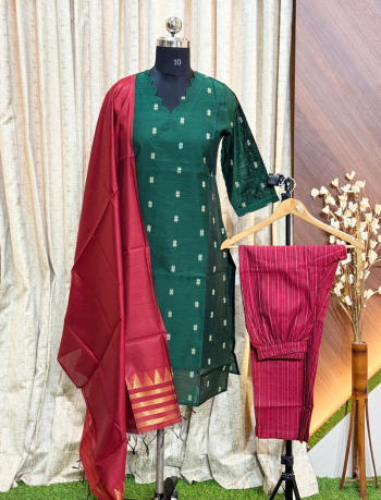 7448 - Kurti with Pant and Dupatta 3PC