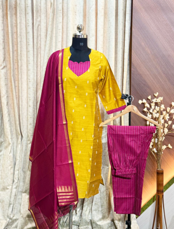 7451 - Kurti with Pant and Dupatta 3PC