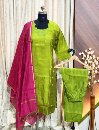 7454 - Kurti with Pant and Dupatta 3PC