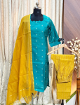 7456 - Kurti with Pant and Dupatta 3PC