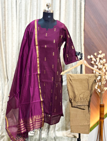 7459 - Kurti with Pant and Dupatta 3PCS