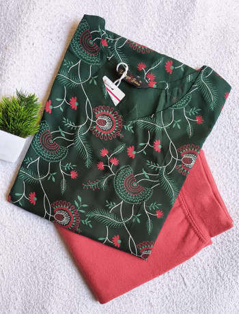 7507 - Kurti with Jeggings Combo