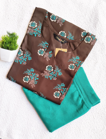 7574 - Kurti with Jeggings Combo