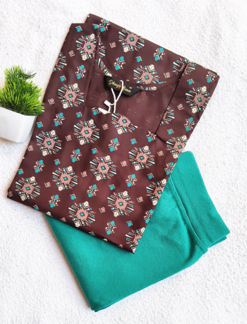 7577 - Kurti with Jeggings Combo