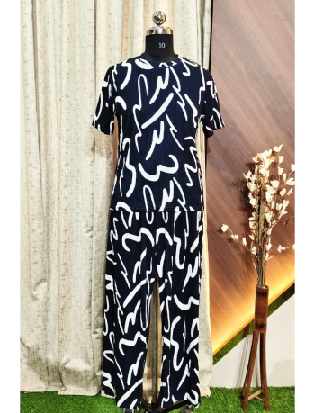 7668  - co ords  ( Navy Blue)