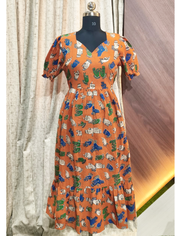 7857 - Kalamkari  Frock